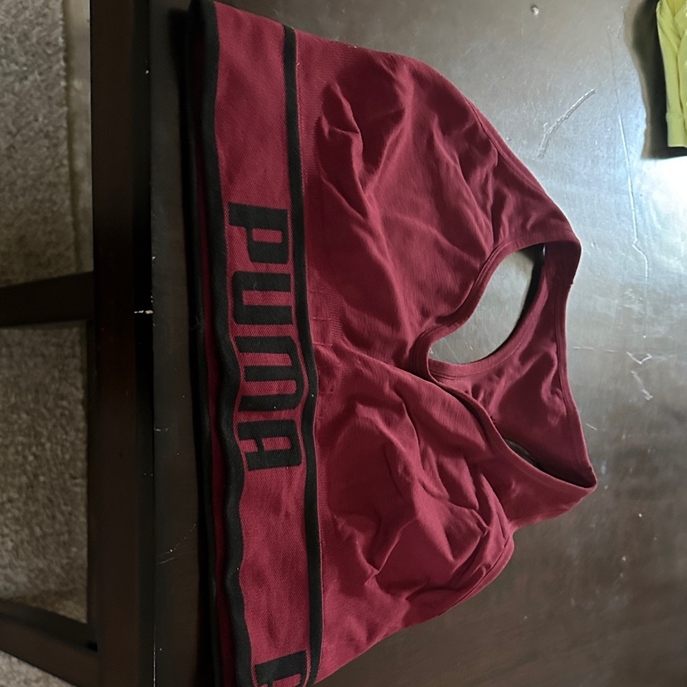 Size XL-Puma Burgundy sports bra